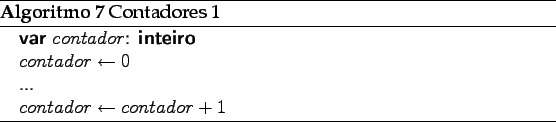 \begin{algorithm}
% latex2html id marker 2105\caption{Contadores 1}
\begin...
......
\STATE $contador \leftarrow contador + 1$
\end{algorithmic}\end{algorithm}